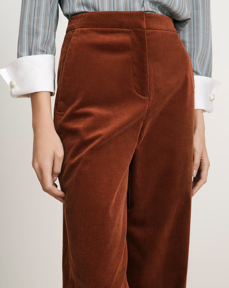 Veronica Beard Brown corduroy wide-leg pants