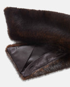 Veronica Beard Brown faux fur scarf with satin lining