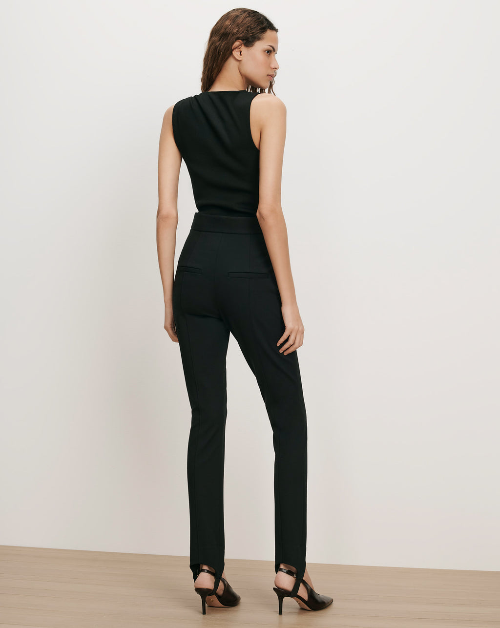 Veronica Beard Black sleeveless top and slim-fit trousers