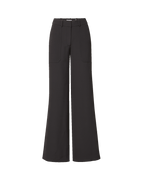 Veronica Beard Black wide-leg trousers with front patch pockets.