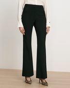 Veronica Beard Black flared trousers with a high waist.