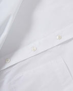 Veronica Beard White cotton button-down shirt with chest pocket.