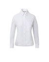 Veronica Beard White cotton button-down shirt with chest pocket.
