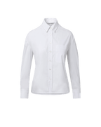 Veronica Beard White cotton button-down shirt with chest pocket.