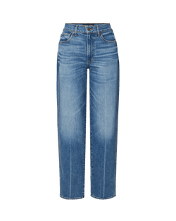 Veronica Beard Blue denim wide-leg jeans.