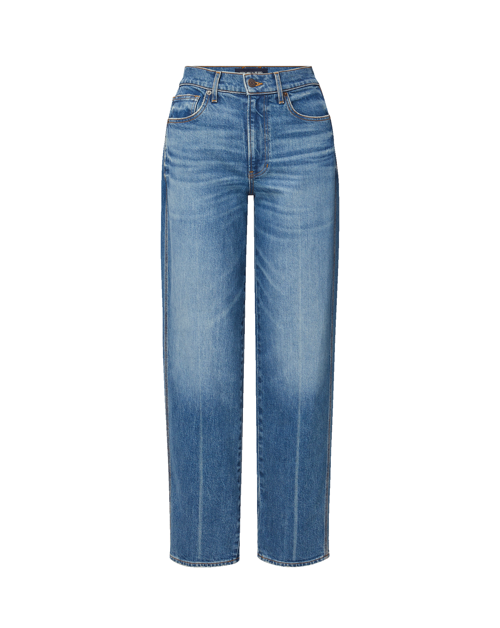 Veronica Beard Blue denim wide-leg jeans.