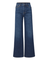 Veronica Beard Blue denim wide-leg jeans with a high waist.