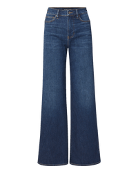 Veronica Beard Blue denim wide-leg jeans with a high waist.