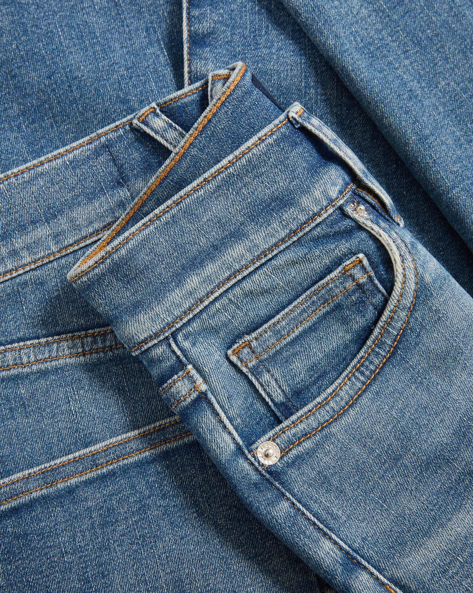 Crosbie Slim Wide-Leg Jean in Washed Blue | Veronica Beard