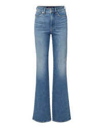 Veronica Beard Blue denim flared jeans with a high waist.
