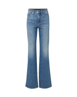 Veronica Beard Blue denim flared jeans with high-rise waist.