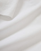 Veronica Beard White cotton t-shirt, close-up of fabric texture.