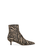 Veronica Beard Zebra print calf hair ankle boots with kitten heel