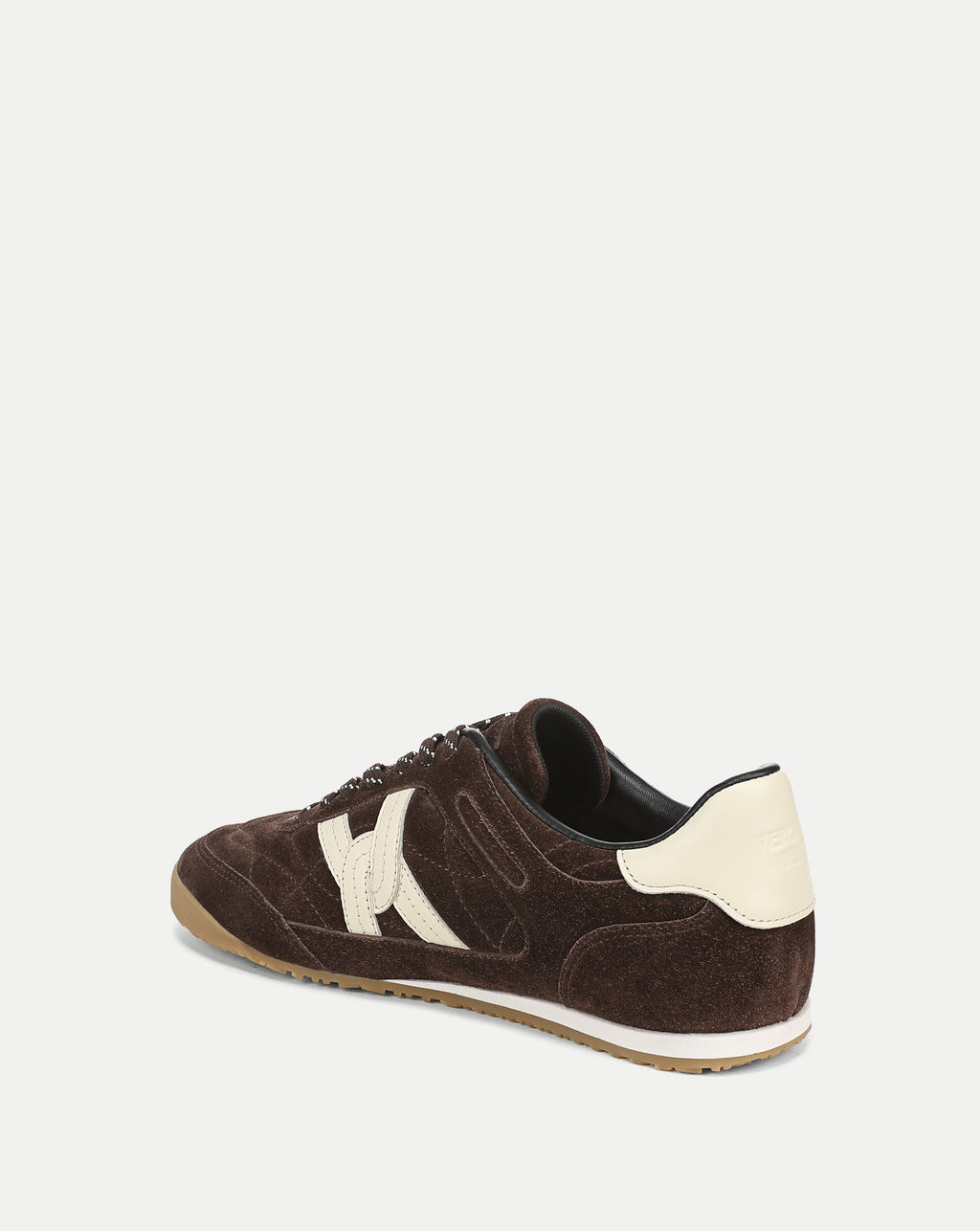 Veronica Beard Brown suede sneakers with cream accents