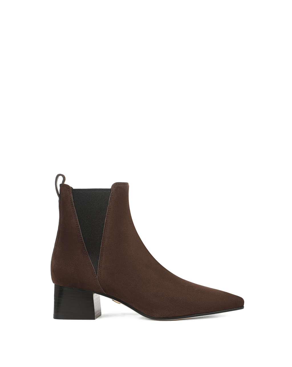Veronica Beard Brown suede Chelsea boots with a pointed toe.
