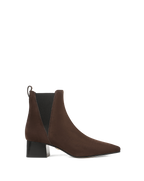 Veronica Beard Brown suede Chelsea boots with a pointed toe.