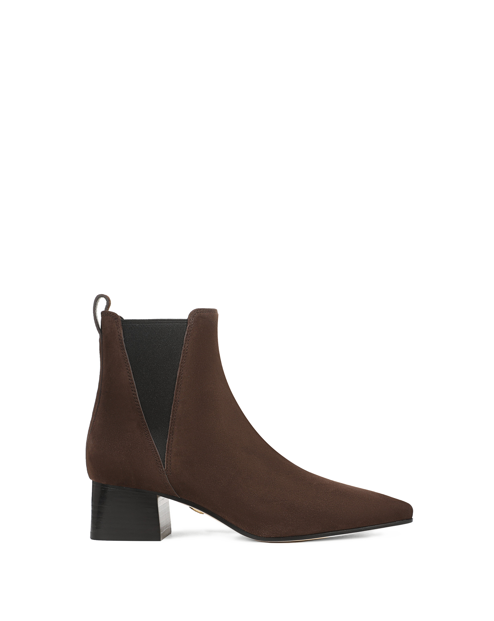 Veronica Beard Brown suede Chelsea boots with a pointed toe.