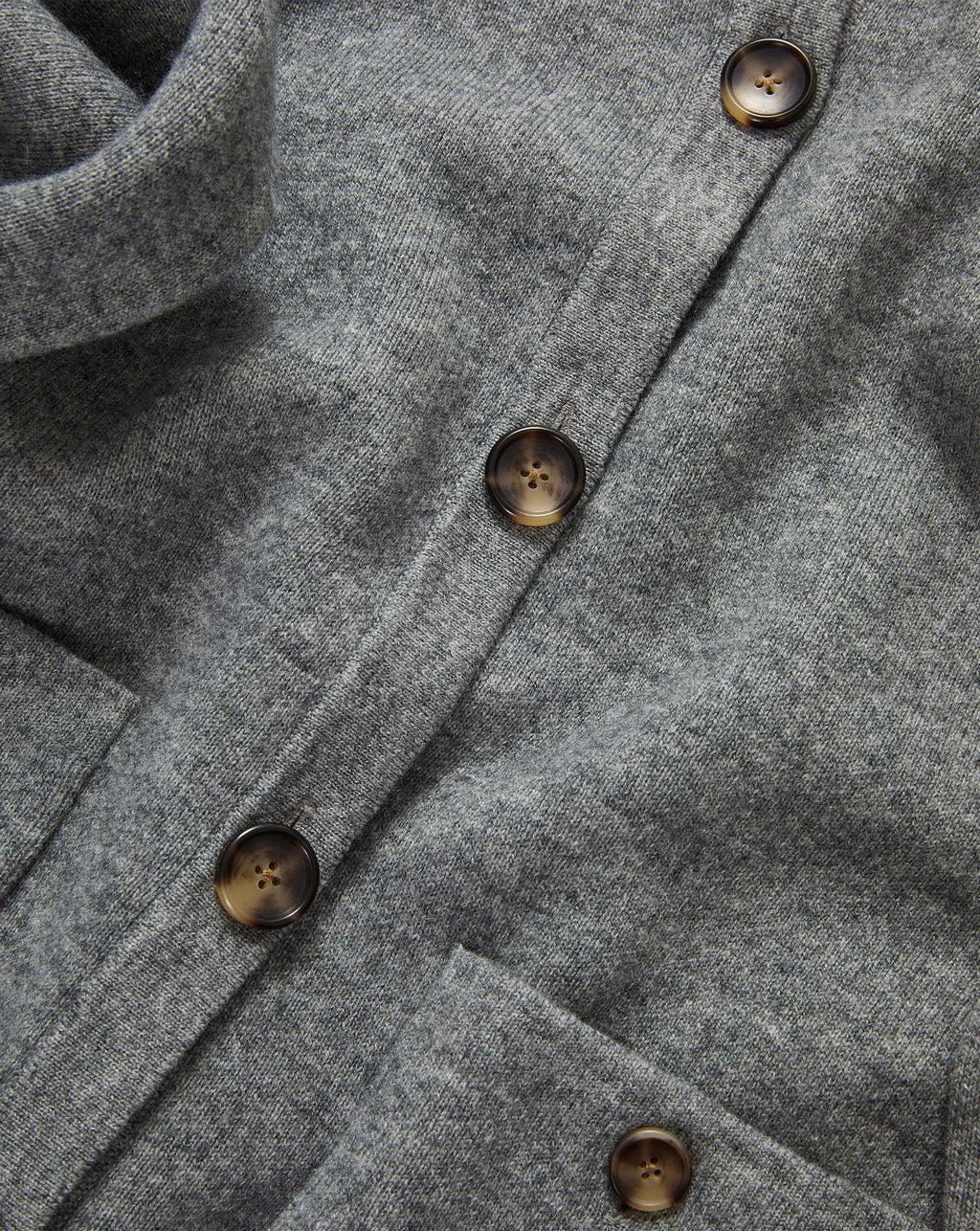 Veronica Beard Gray knit cardigan with brown buttons