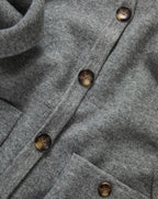 Veronica Beard Gray knit cardigan with brown buttons