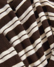 Veronica Beard Brown and white striped knit sweater.