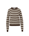 Veronica Beard Brown and white striped knit sweater.