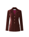 Veronica Beard Brown velvet blazer with gold buttons