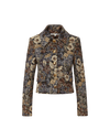 Veronica Beard Floral tapestry jacket with gold buttons.