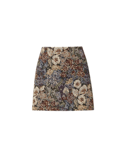 Veronica Beard Floral tapestry mini skirt