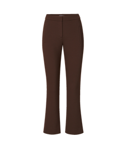 Veronica Beard Brown flared trousers with side pockets.