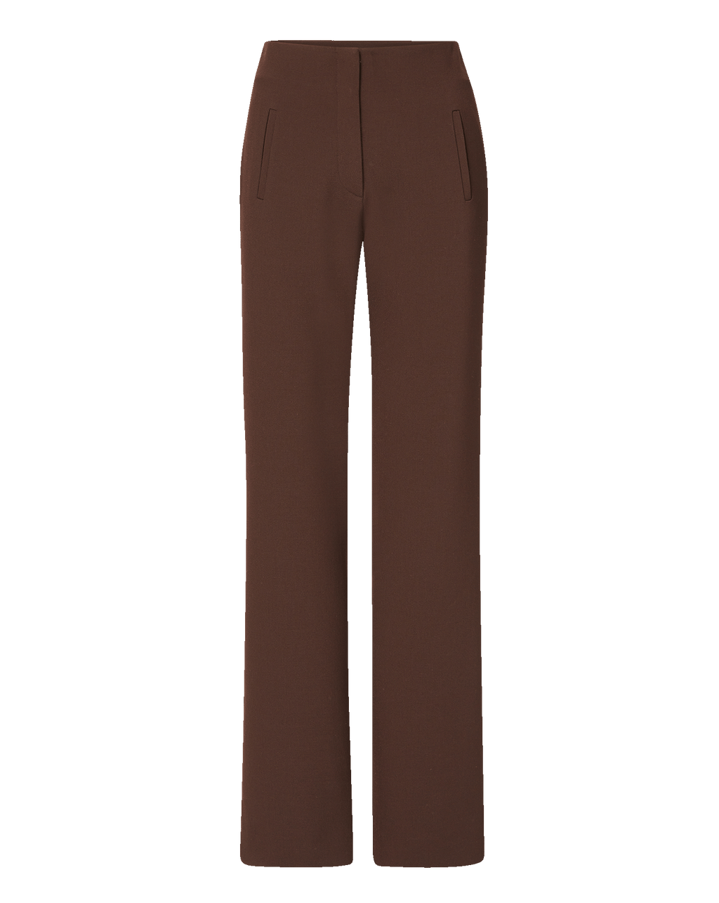 Veronica Beard Brown wide-leg trousers with side pockets.