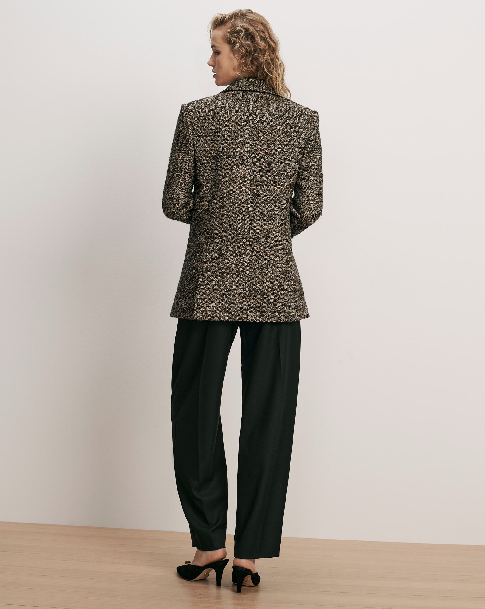 Maci Dickey Jacket in Black Melange | Veronica Beard