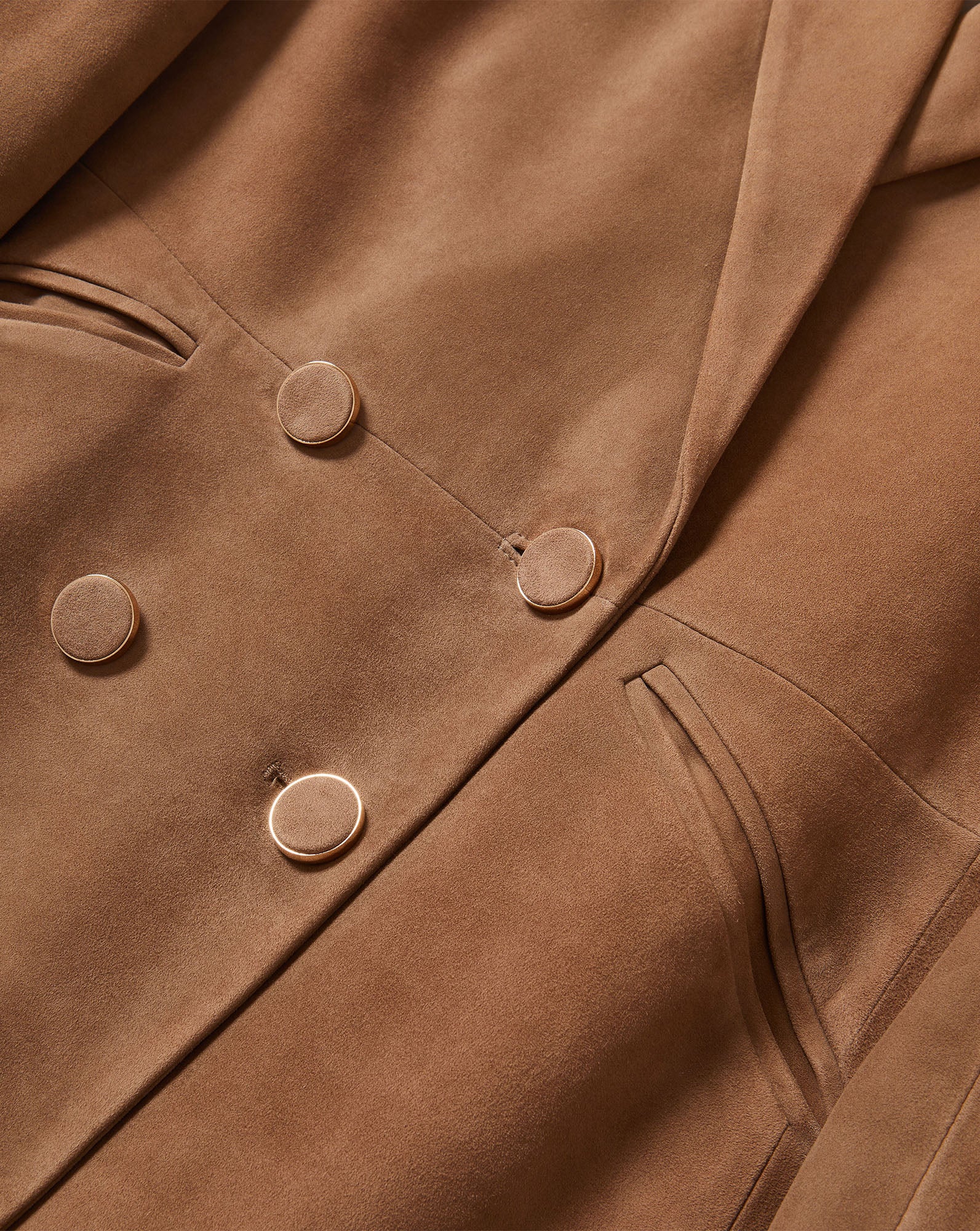 Oria Suede Dickey Jacket in Light Brown | Veronica Beard