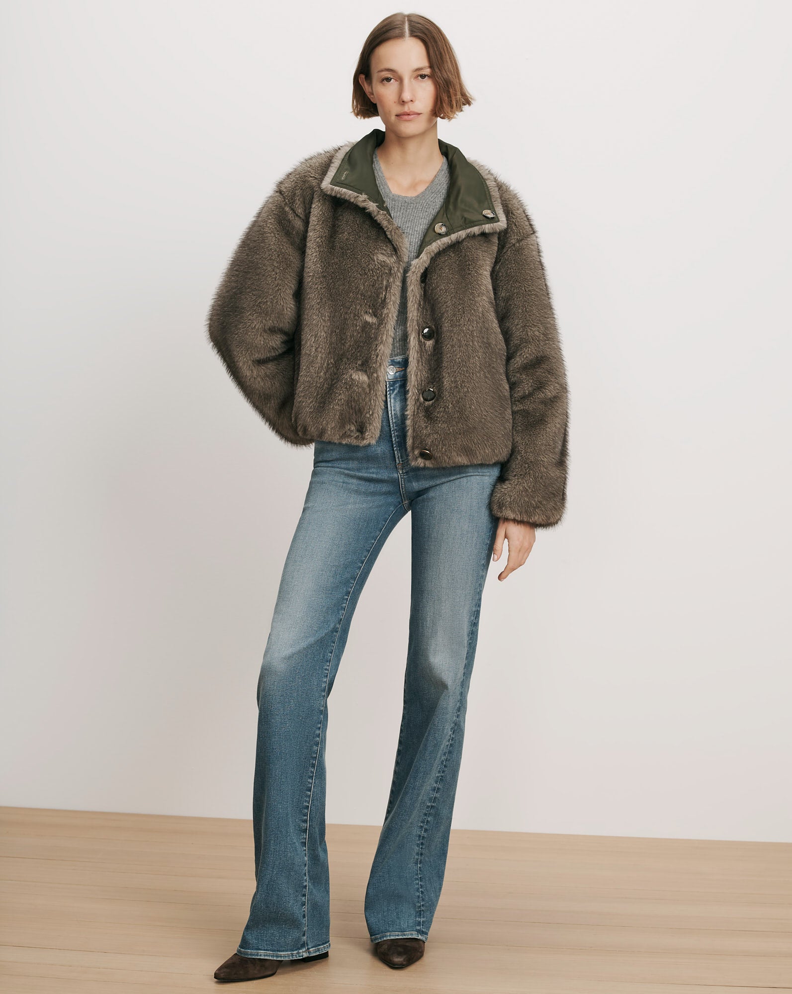 Varell Reversible Jacket in Dark Green | Veronica Beard