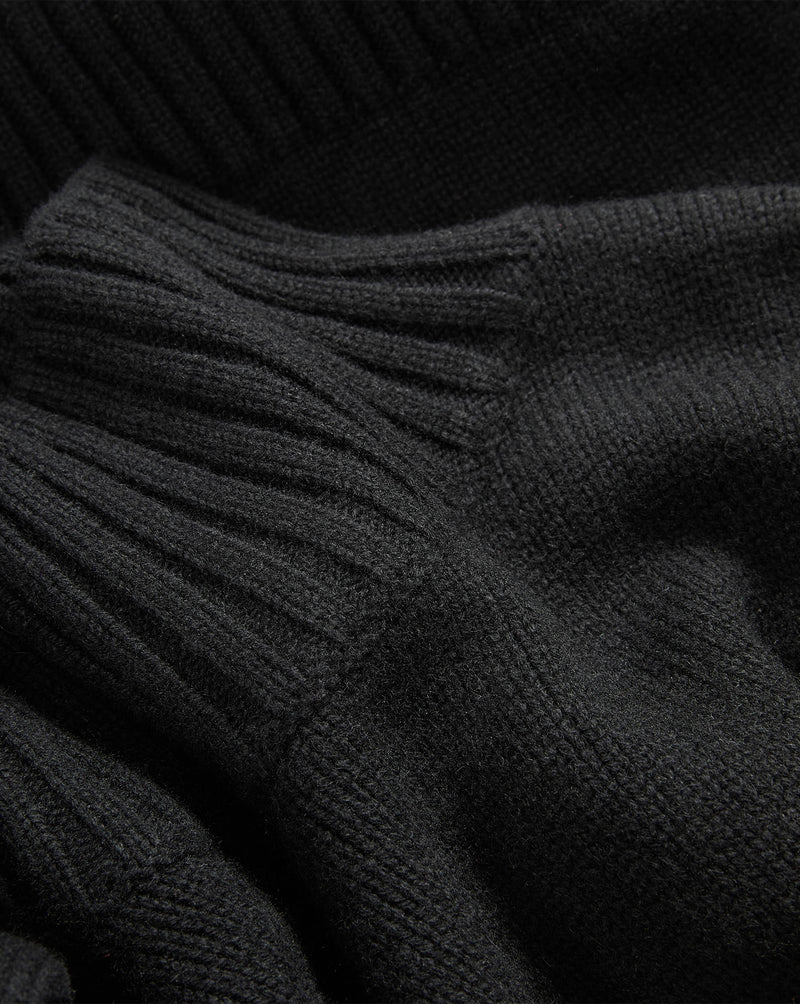 Veronica Beard Black ribbed knit sweater.