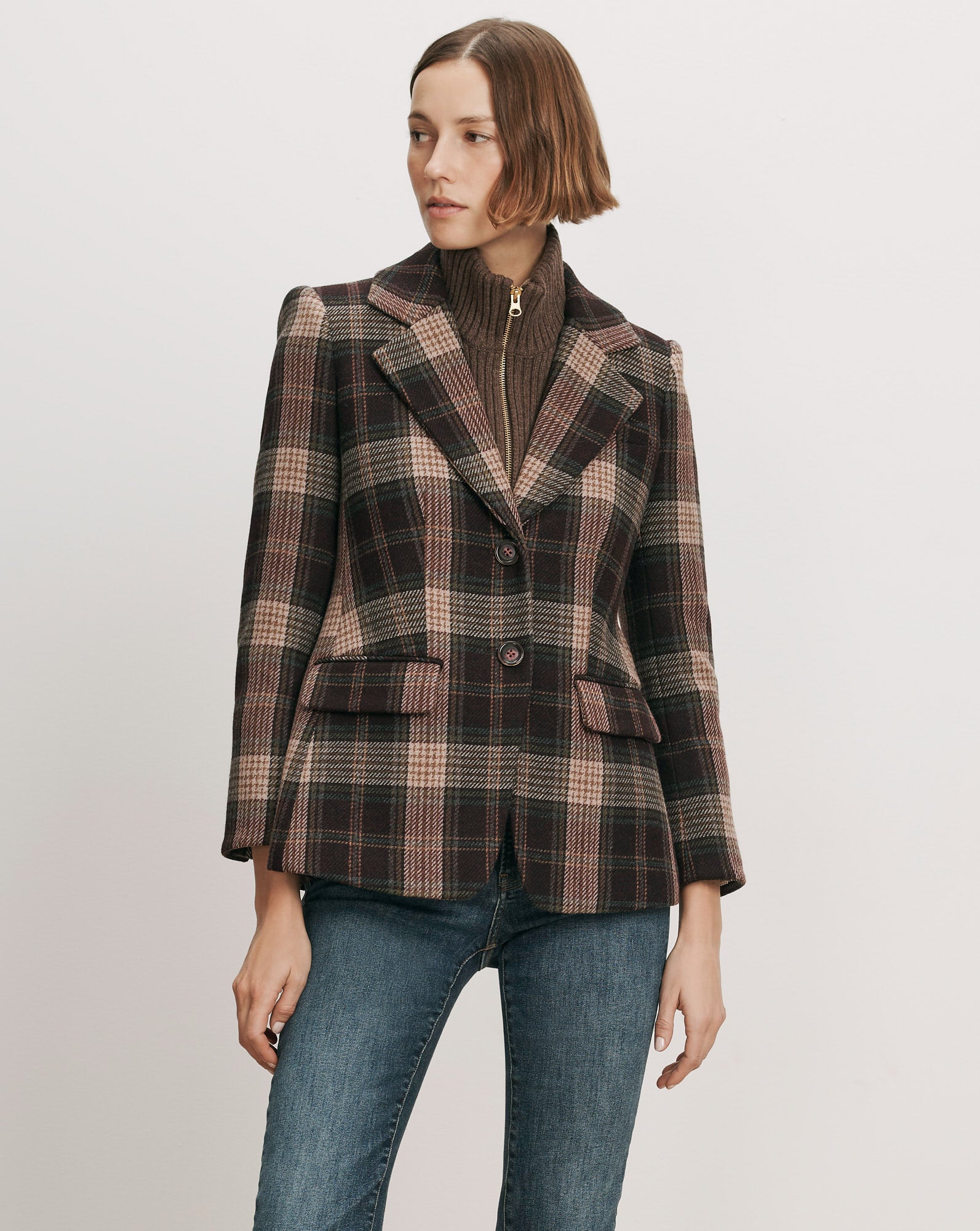 Cloverfield Plaid Dickey Jacket in Dark Purple Currant Multi