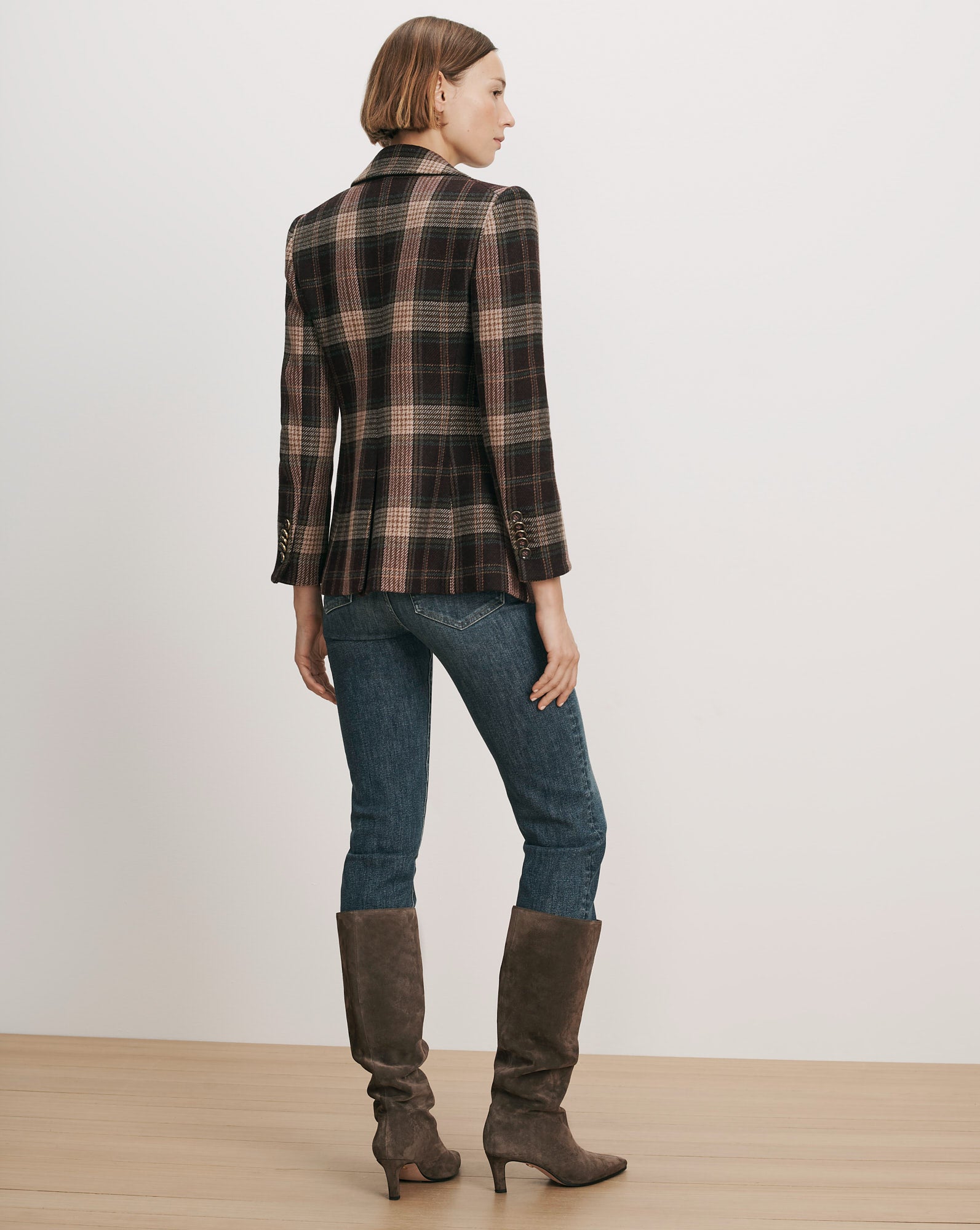 Cloverfield Plaid Dickey Jacket in Dark Purple Currant Multi