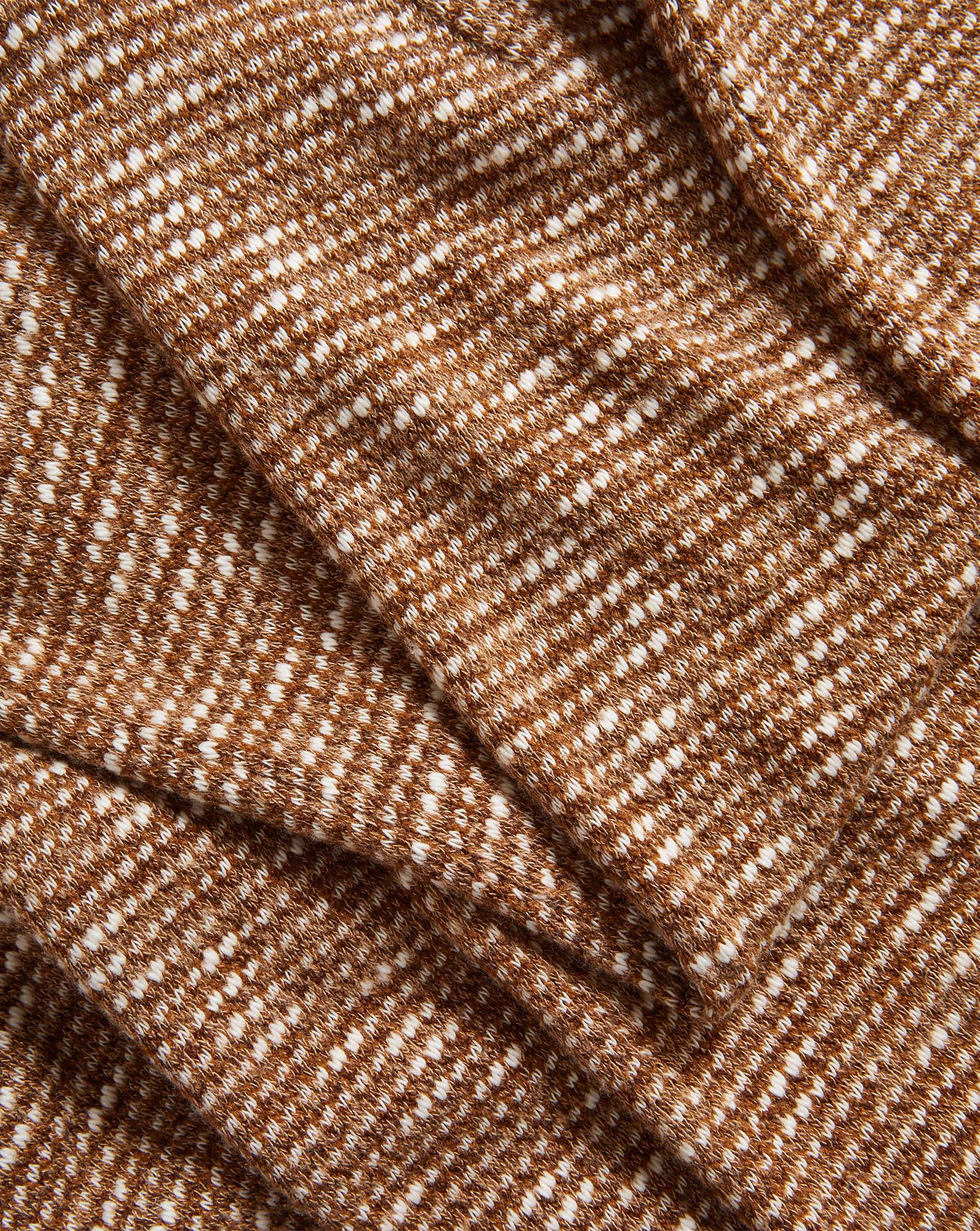 Veronica Beard Brown and white textured knit fabric.