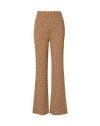 Veronica Beard Brown textured knit high-waisted flared trousers.