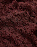 Veronica Beard Burgundy floral lace fabric.