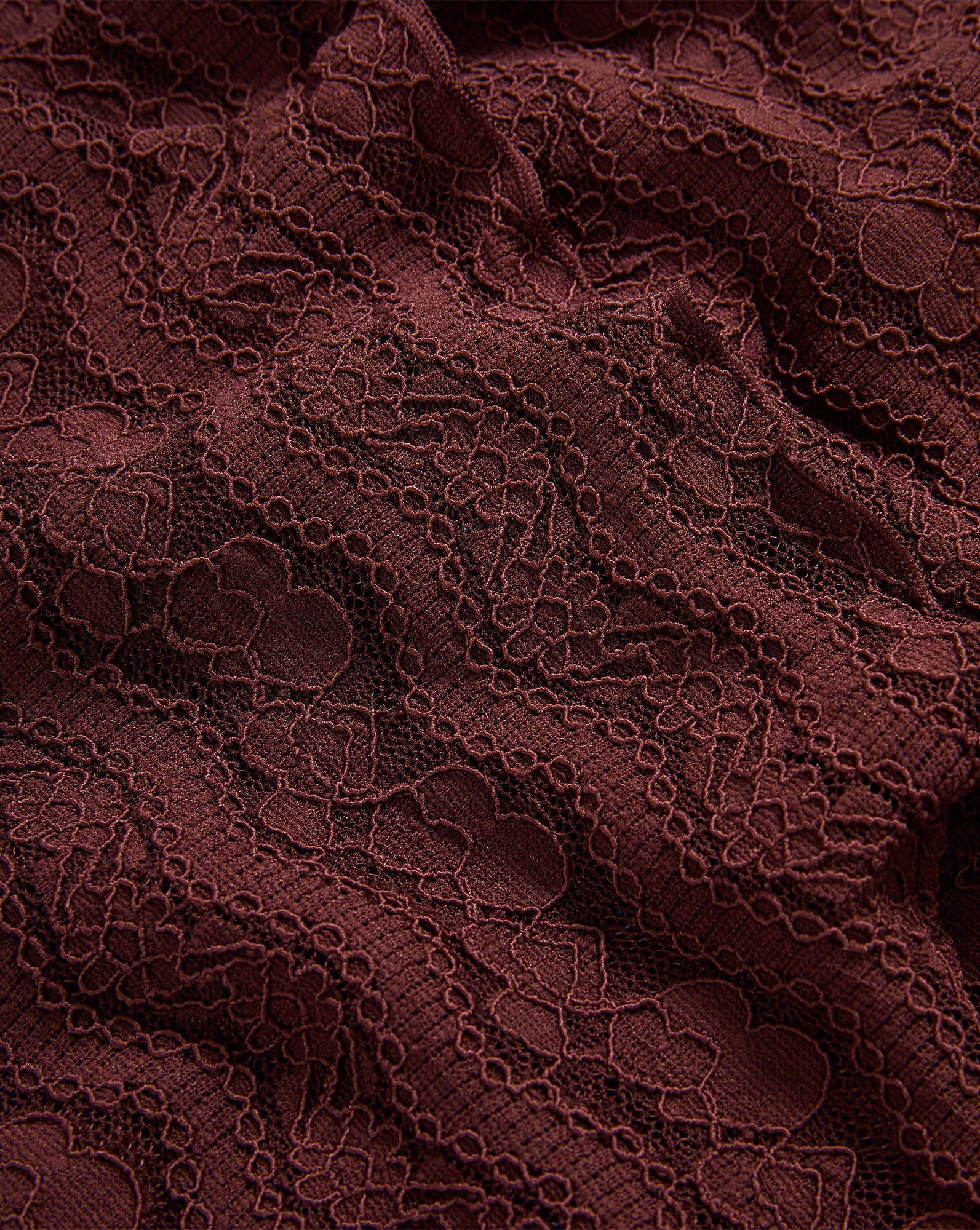 Veronica Beard Burgundy floral lace fabric.