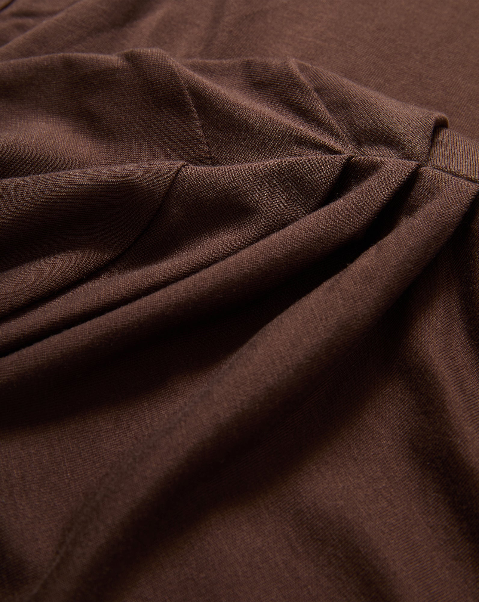 Veronica Beard Brown knit fabric with gathered detail.
