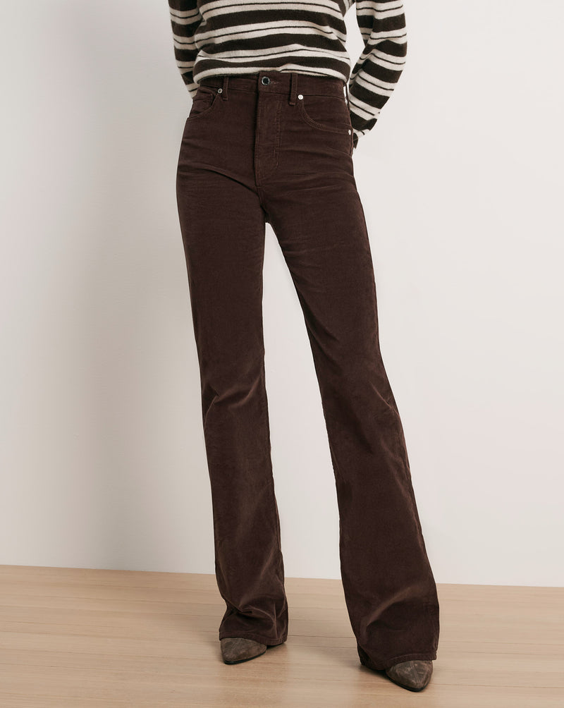 Veronica Beard Brown corduroy flare pants