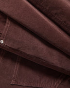 Veronica Beard Brown corduroy jacket with silver snap button.