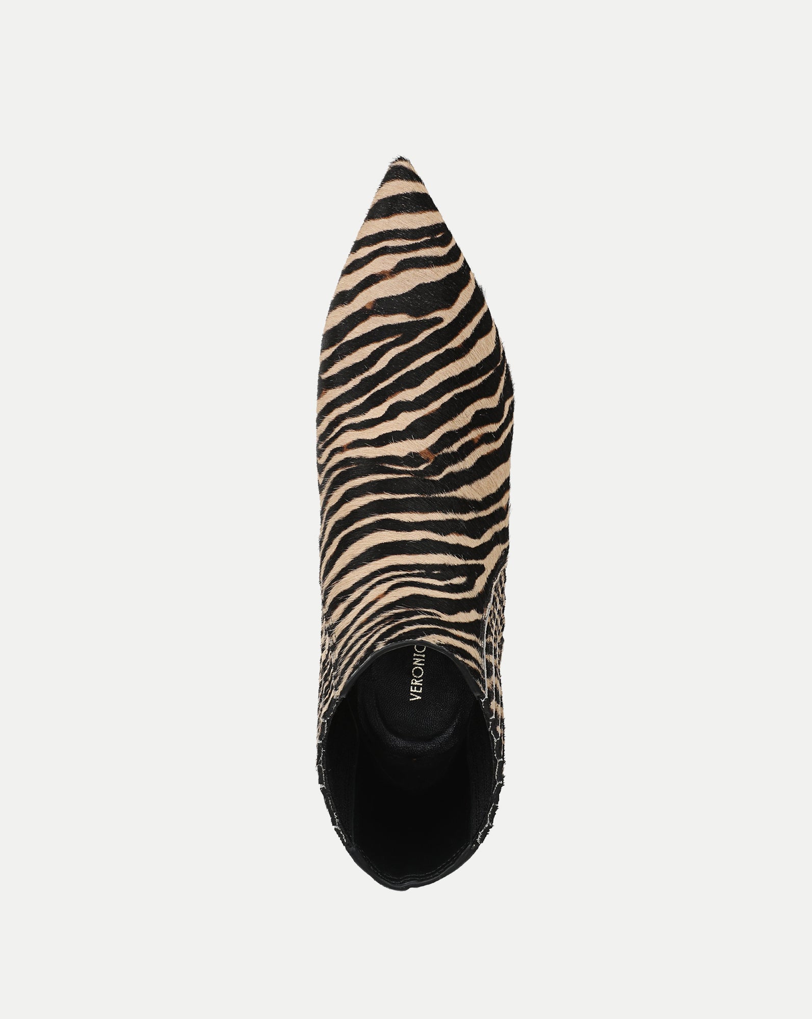 Veronica Beard Zebra print calf hair pointed-toe bootie