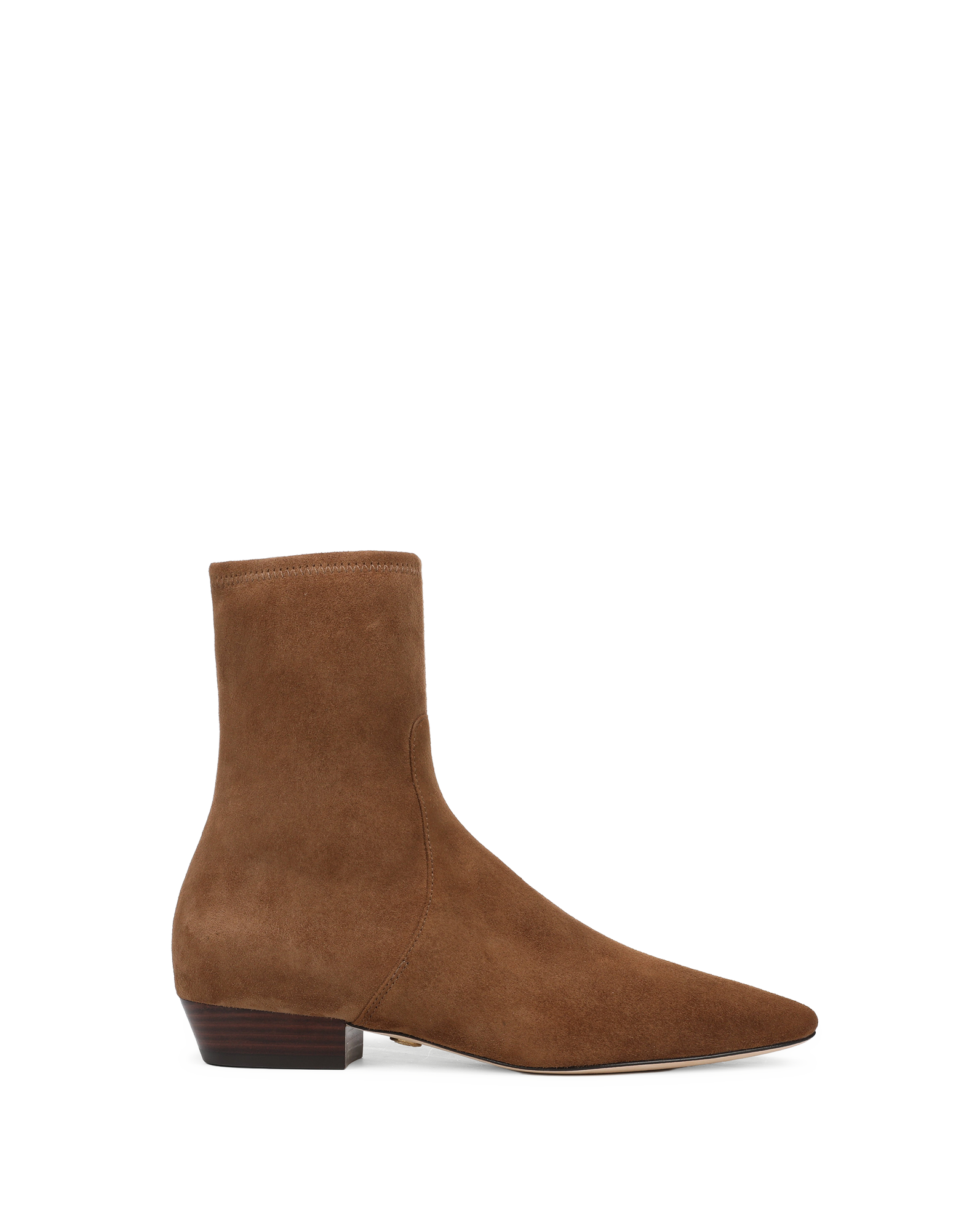 Veronica Beard Brown suede ankle boots with a pointed toe.