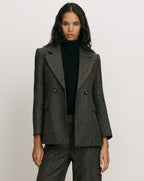 Veronica Beard Tilbury Herringbone Dickey Jacket - Black Multi
