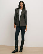 Veronica Beard Tilbury Herringbone Dickey Jacket - Black Multi