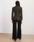 Veronica Beard Olive green tailored wool blazer, button cuffs.