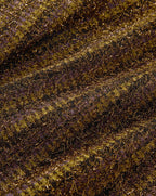 Veronica Beard Metallic gold tweed fabric with textured metallic threads.