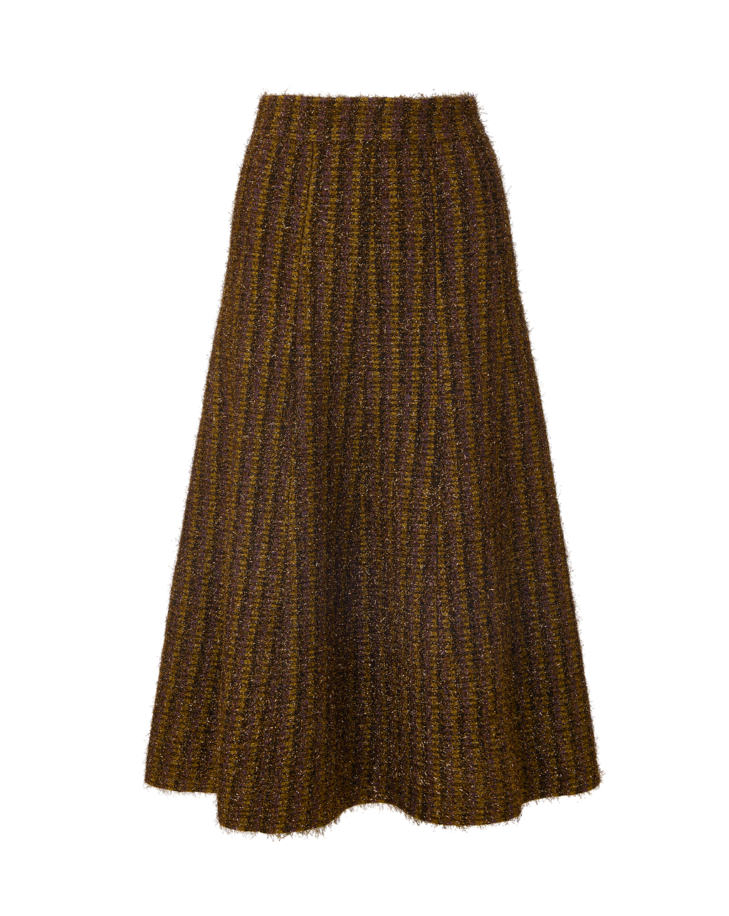 Veronica Beard Brown ribbed knit midi skirt.
